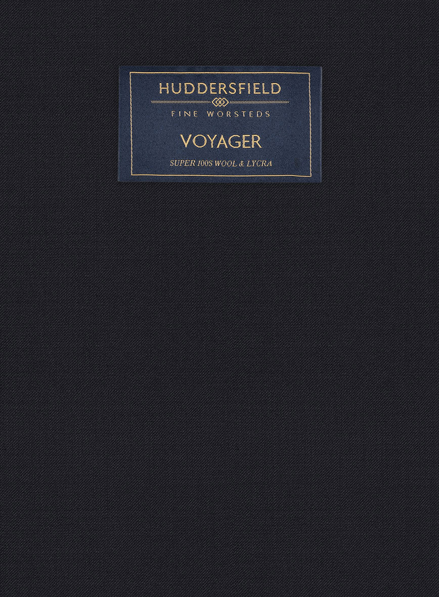 Huddersfield Stretch Midnight Blue Wool Pants - Image 3