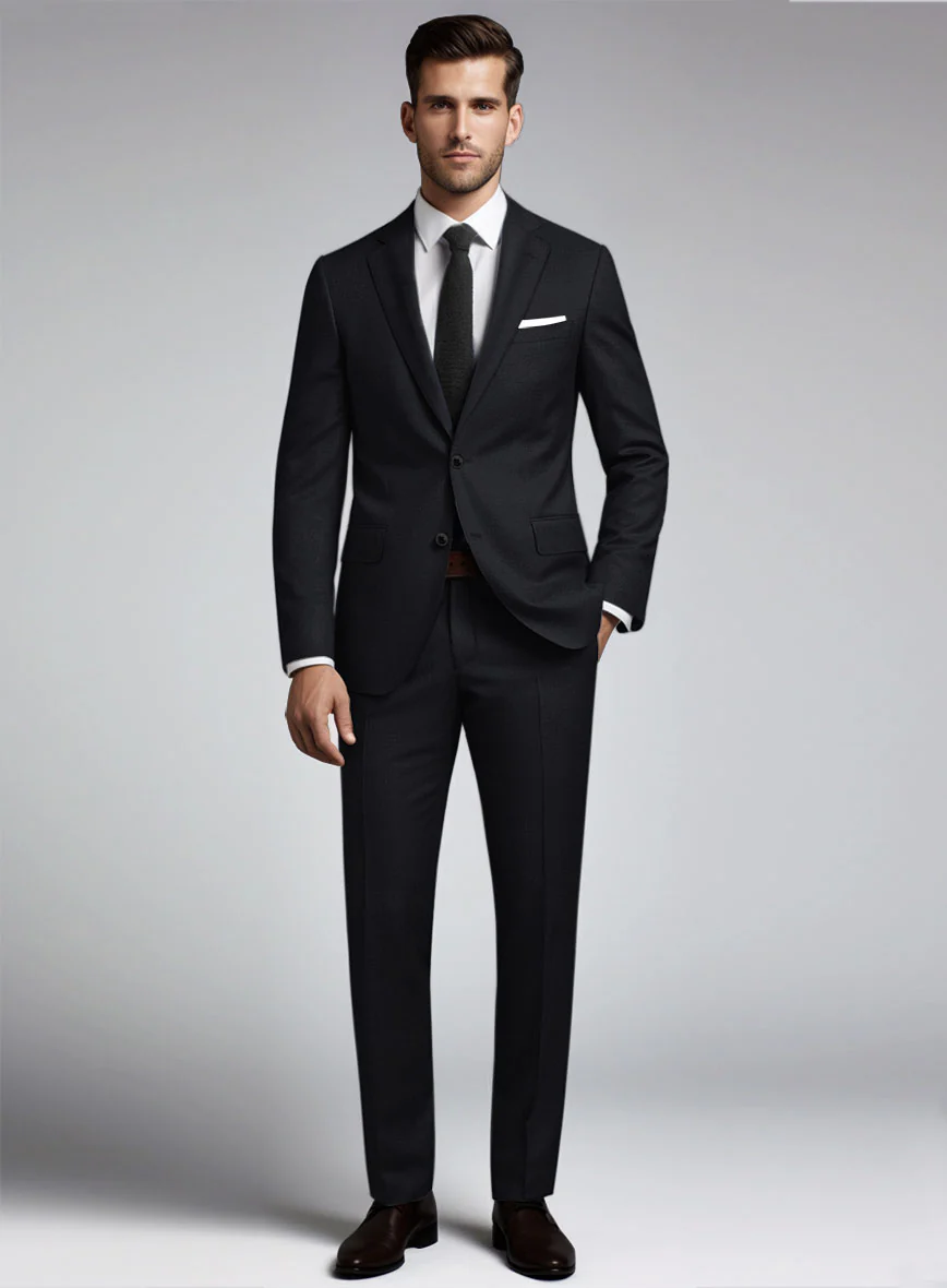 Huddersfield Stretch Midnight Blue Wool Suit - Image 2