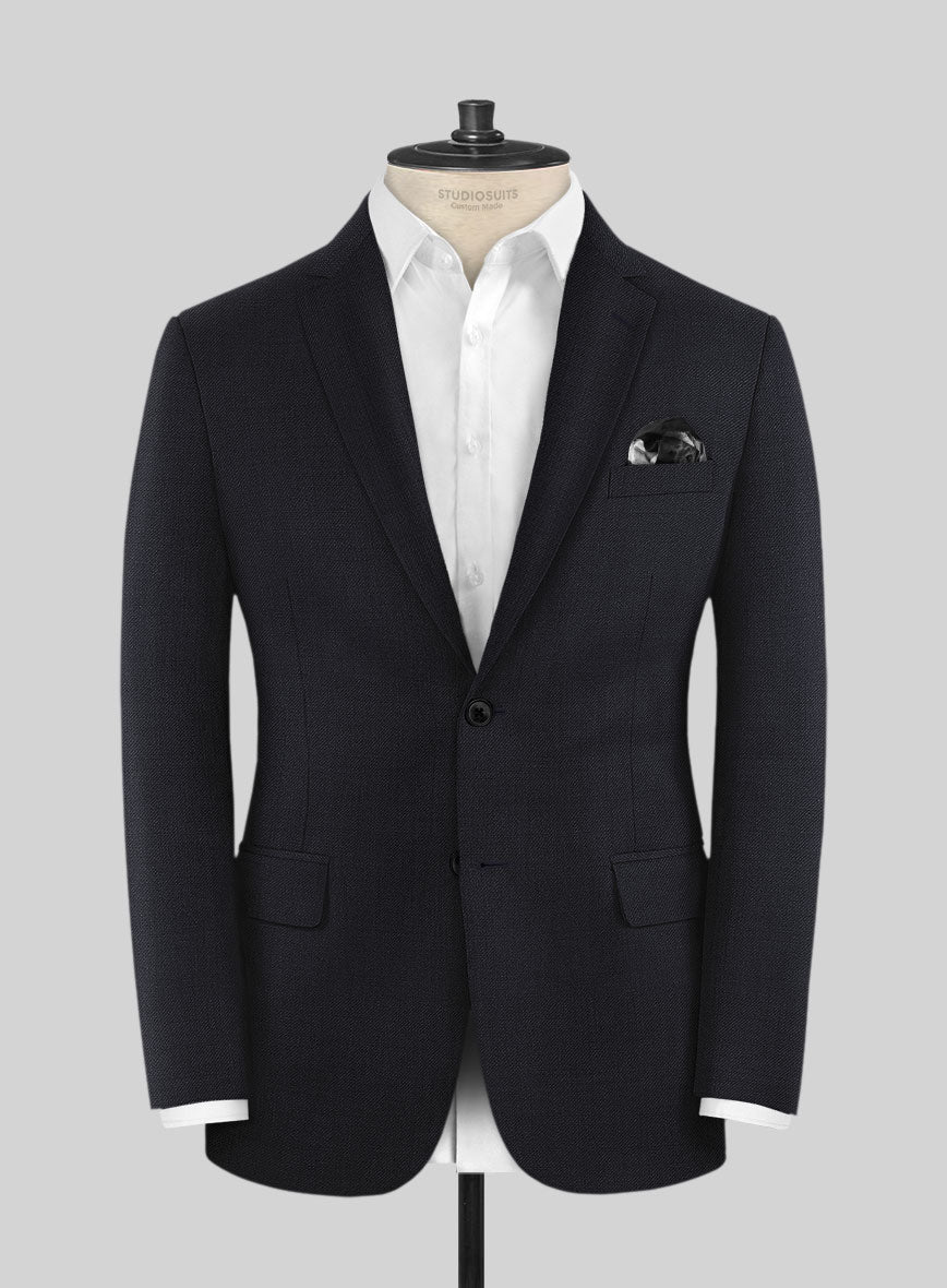Huddersfield Stretch Midnight Blue Wool Suit - Image 3