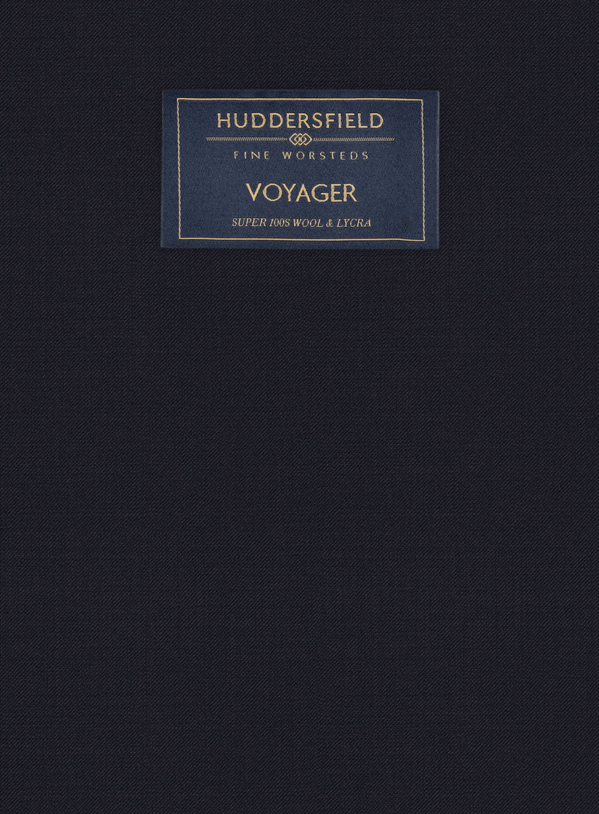 Huddersfield Stretch Navy Blue Wool Suit - Image 7