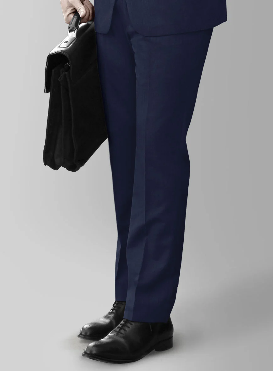 Huddersfield Stretch Persian Blue Wool Pants - Image 2