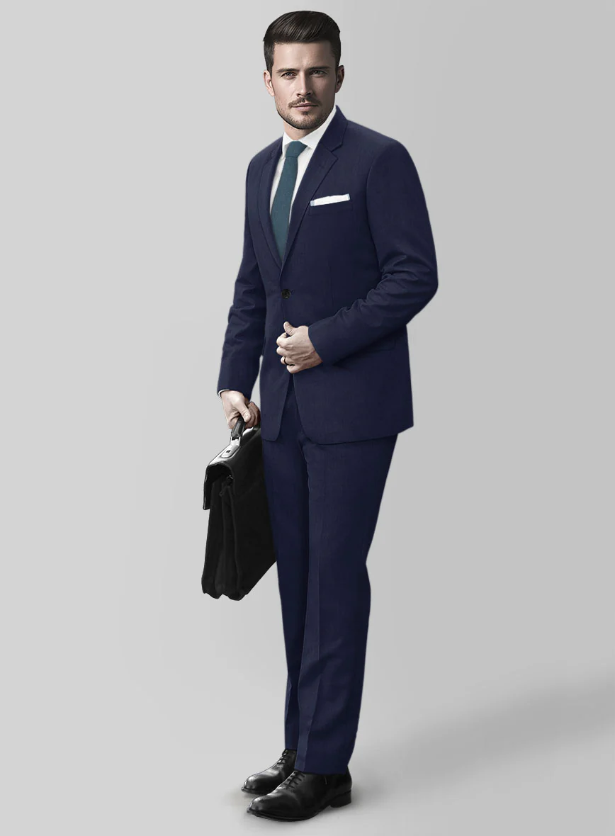 Huddersfield Stretch Persian Blue Wool  Suit - Image 2