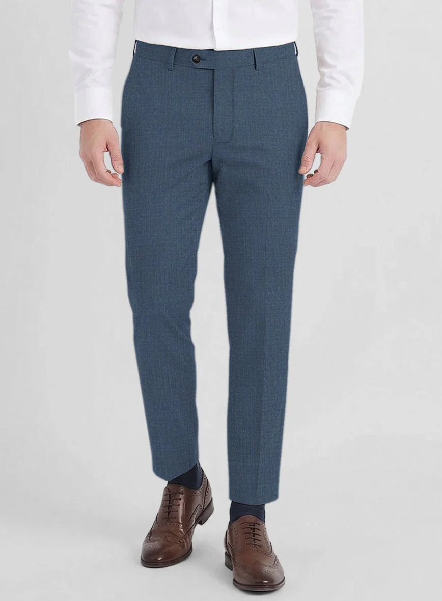 Huddersfield Stretch Slate Blue Wool Suit - Image 6