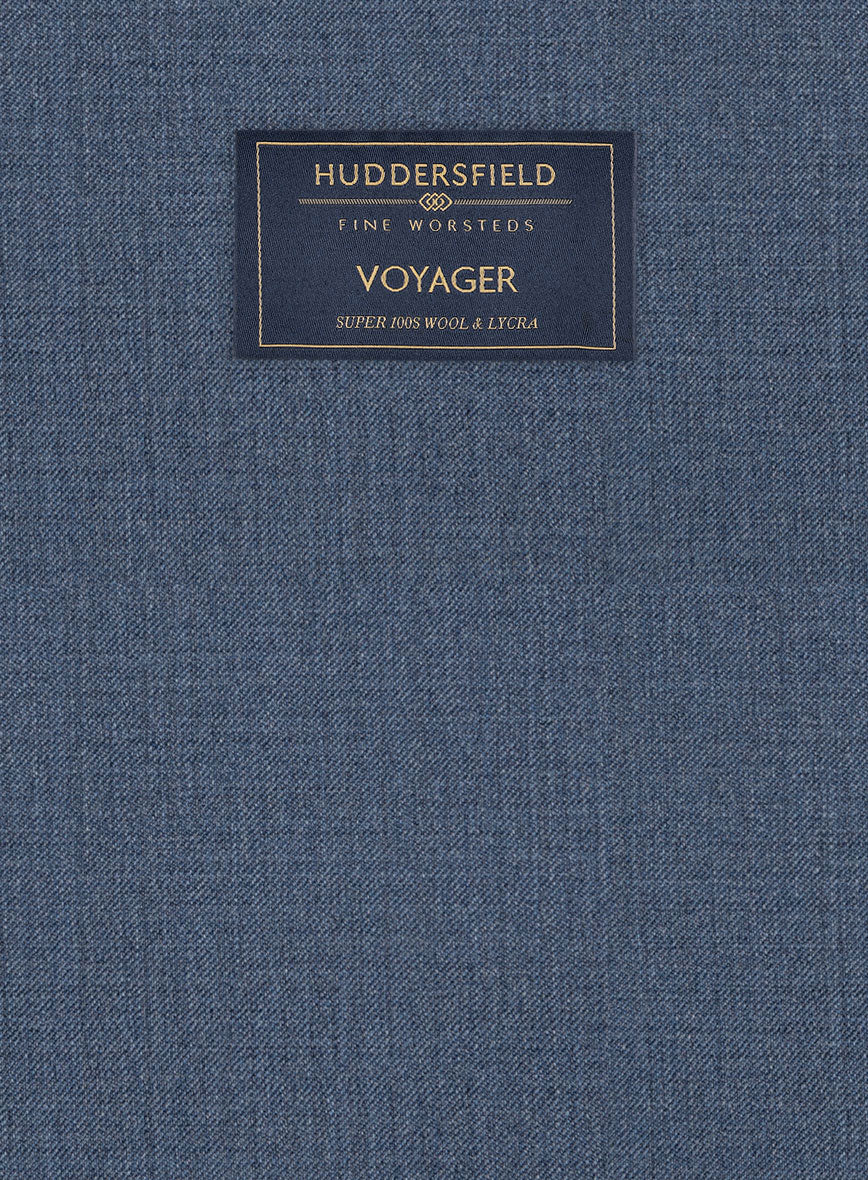 Huddersfield Stretch Slate Blue Wool Suit - Image 8