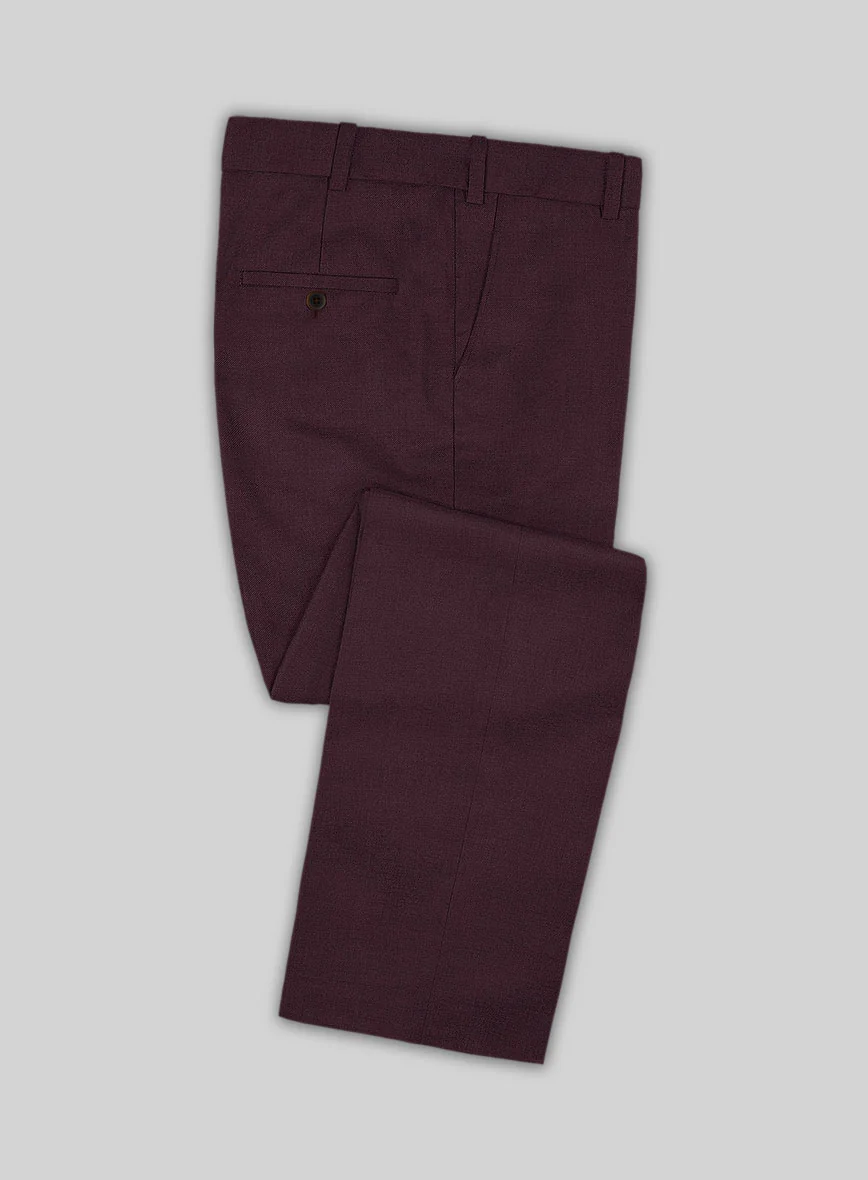 Huddersfield Stretch Wine Wool Suit - Image 6