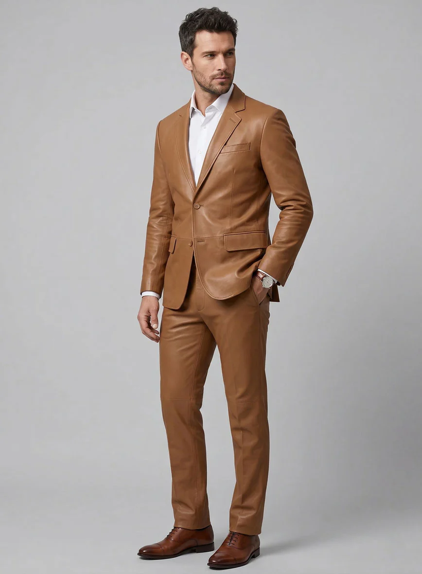 Hunter Tan Leather Suit - Image 2