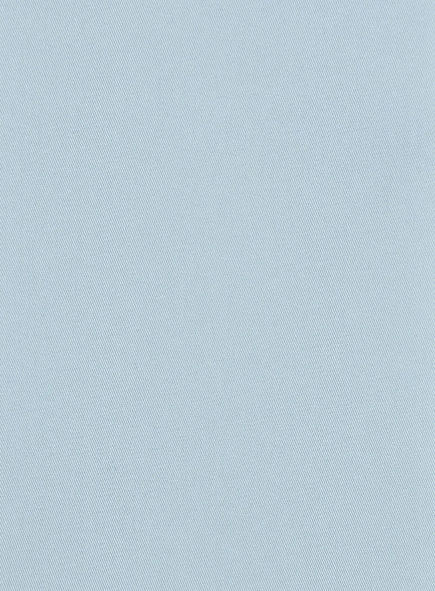 Ice Blue Napoli Stretch Light Weight Cotton Pants - Image 3