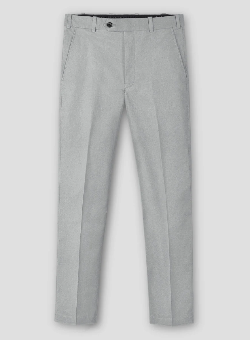 Ice Gray Cotton Power Stretch Chino Pants - Image 2
