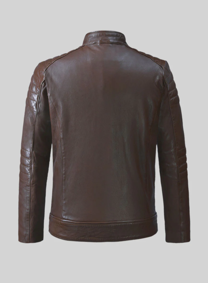 Ignite Moto Brown Leather Jacket - Image 5