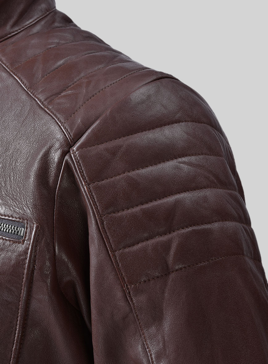 Ignite Moto Burgundy Leather Jacket - Image 4