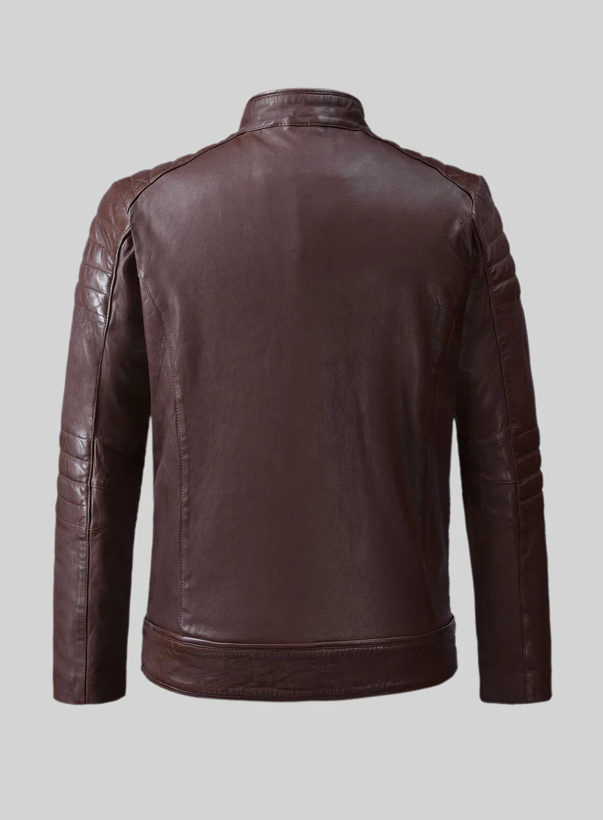 Ignite Moto Burgundy Leather Jacket - Image 5