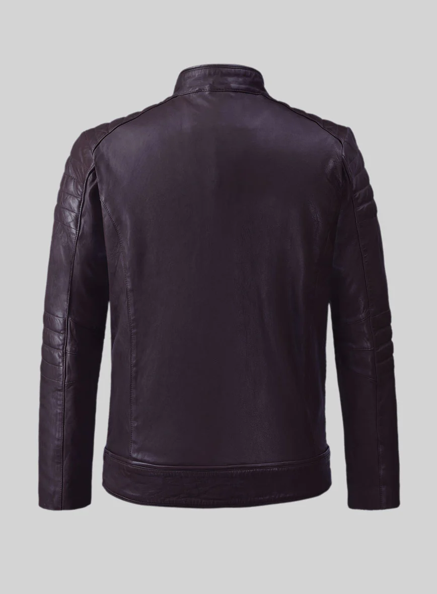 Ignite Moto Purple Leather Jacket - Image 5