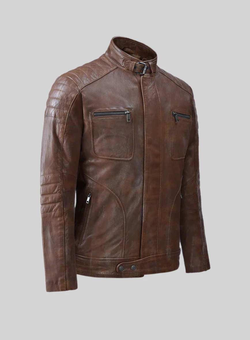 Ignite Moto Spanish Brown Leather Jacket - Image 4