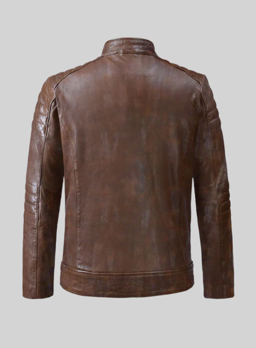 Ignite Moto Spanish Brown Leather Jacket - Image 5