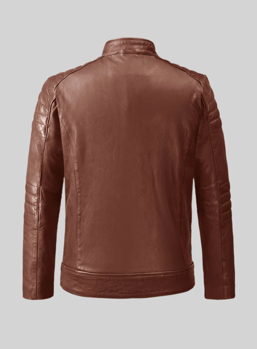 Ignite Moto Tan Leather Jacket - Image 5