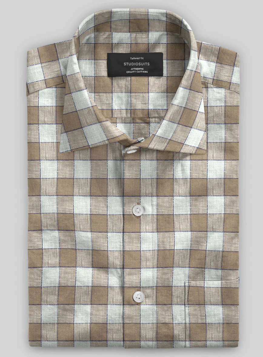 Ilimas Checks Linen Shirt - Image 2