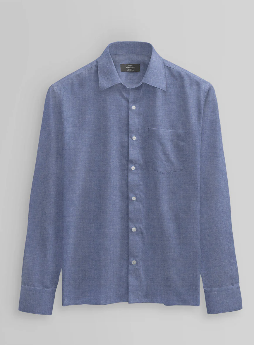 Imperial Dust Blue Cotton Shirt - Image 3