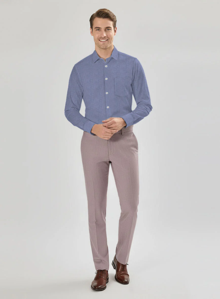 Imperial Dust Blue Cotton Shirt - Image 4
