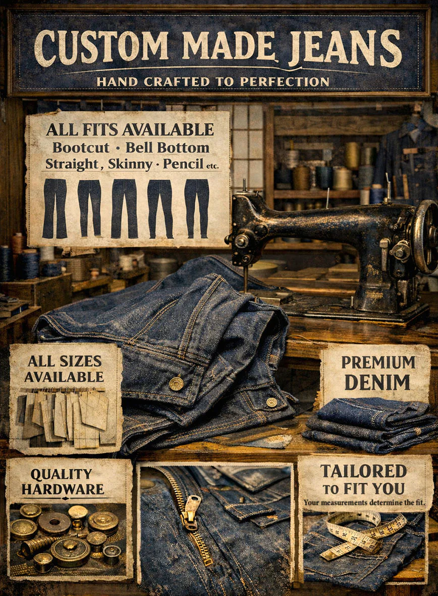 7oz Light Weight Dark Indigo Jeans - Image 7