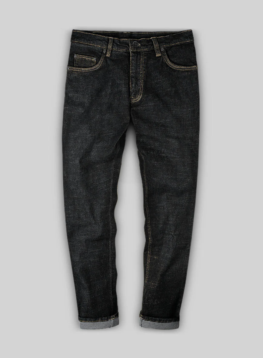 Indigo Black Stretch Denim Jeans - Image 2