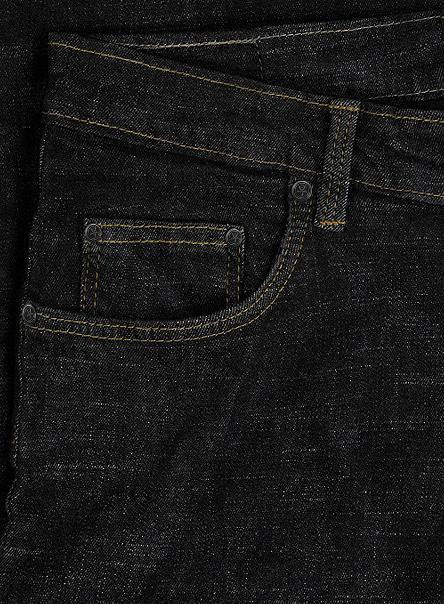 Indigo Black Stretch Denim Jeans - Image 7