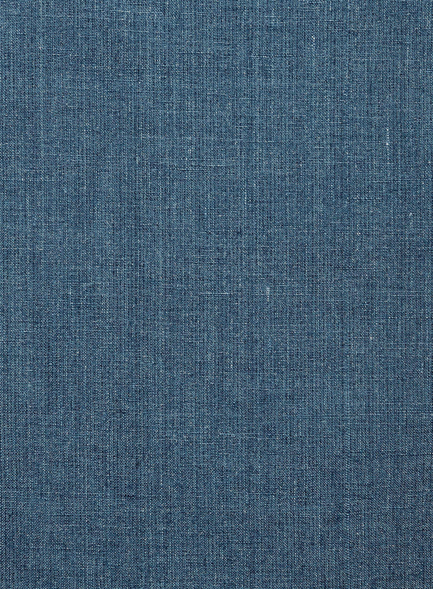 Indigo Blue Linen Boys Suit - Image 5