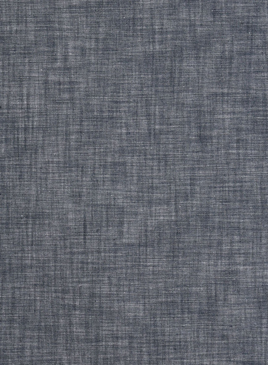 Indigo Chambray Cotton Shirt - Image 5
