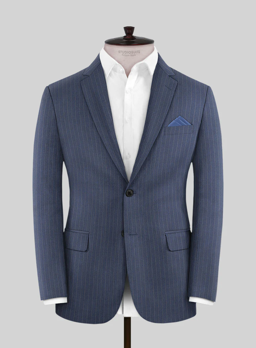 Ink Blue Pinstripe Suit - Image 4