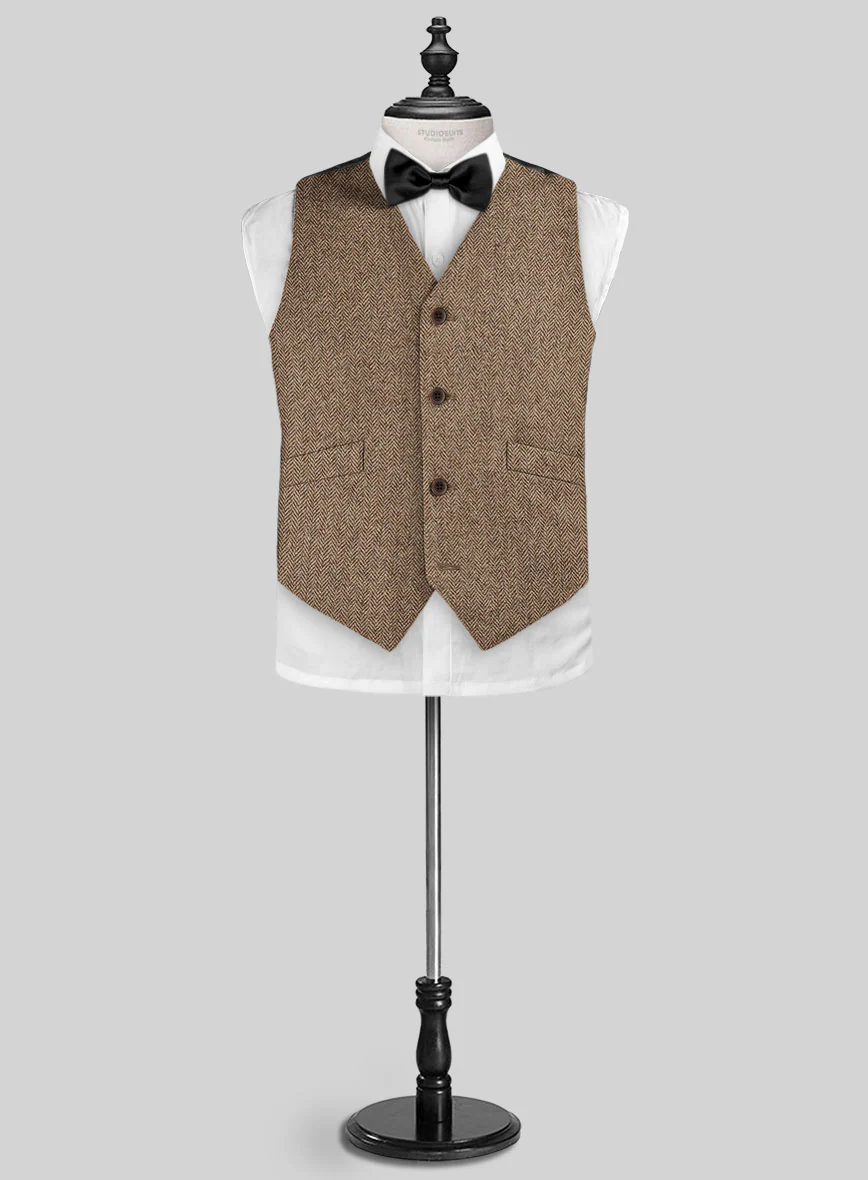 Irish Brown Herringbone Tweed Boys Suit - Image 3