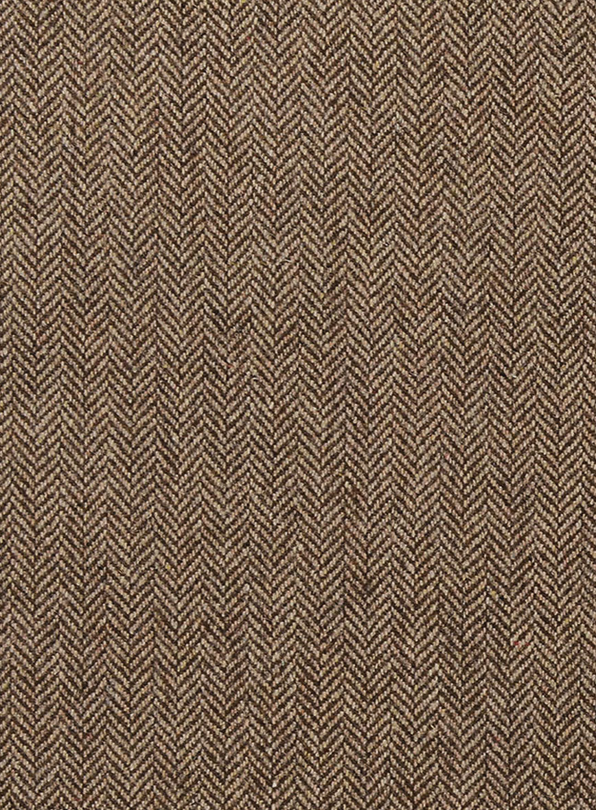 Irish Brown Herringbone Tweed Waist Coat - Image 4