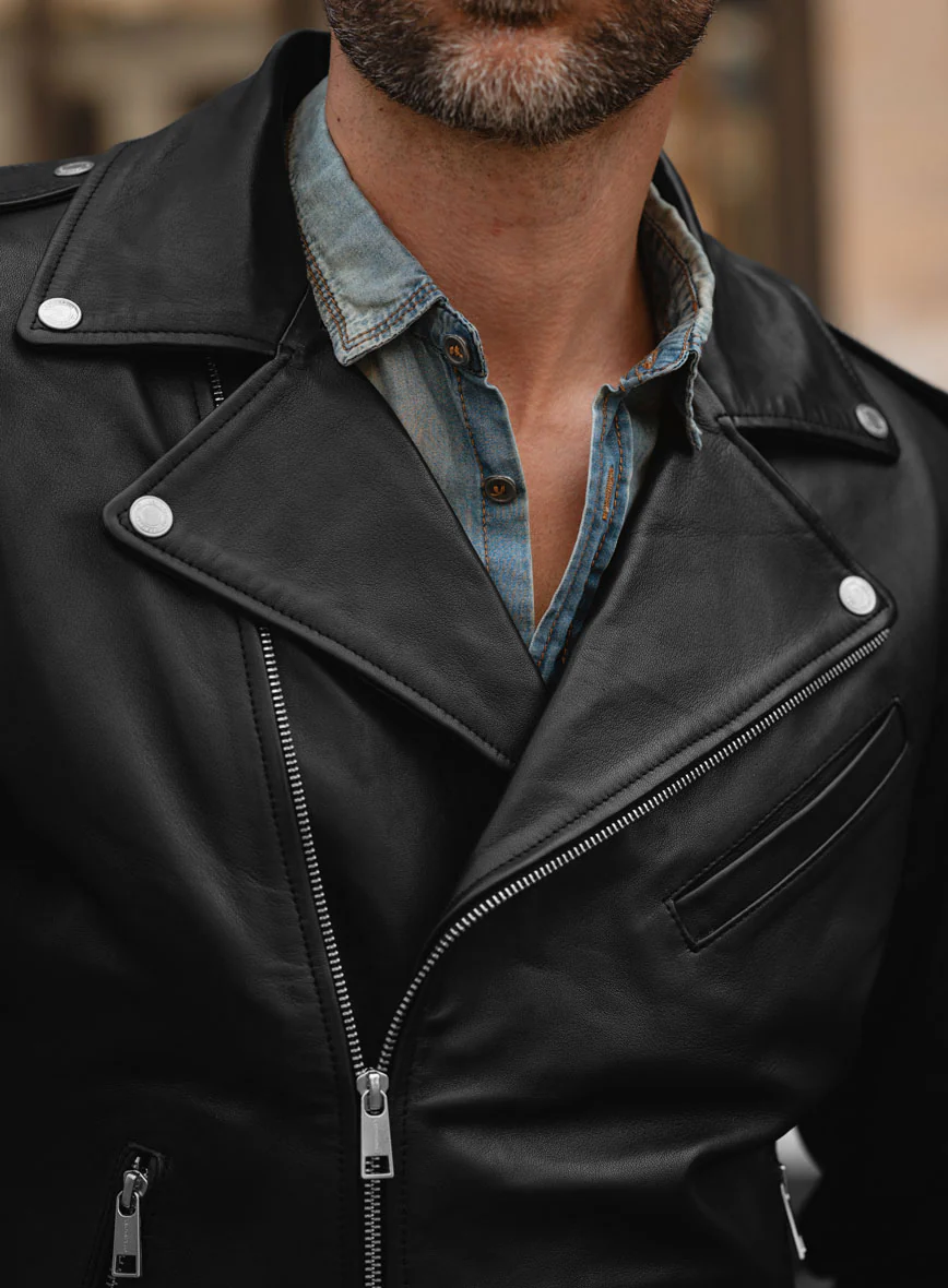 Iron Steed Black Leather Jacket - Image 5