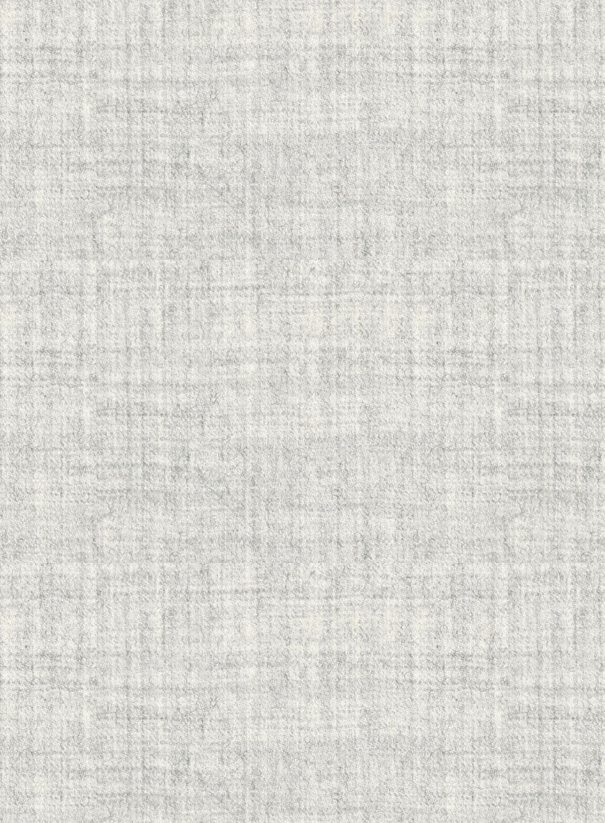 Italian Aime Ivory Gray Wool Jacket - Image 3