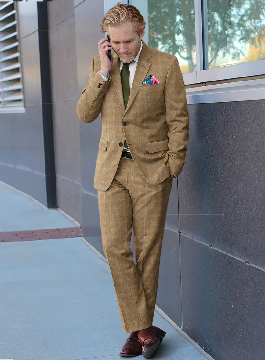 Italian Ainero Mocha Wool Suit - Image 2