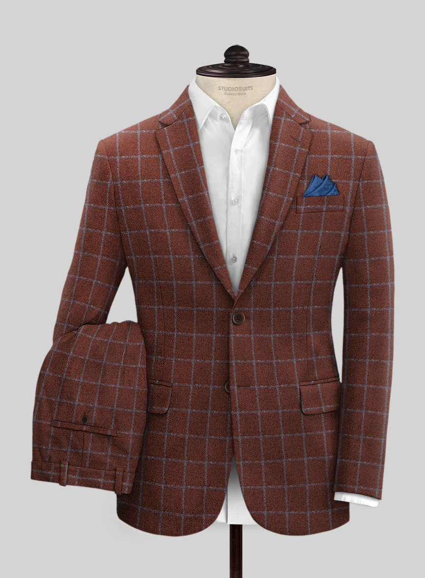 Italian Alonxi Checks Tweed Suit - Image 2