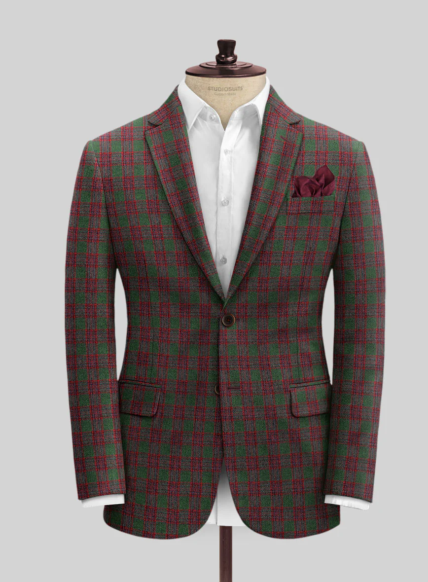 Italian Antio Checks Tweed Suit - Image 3