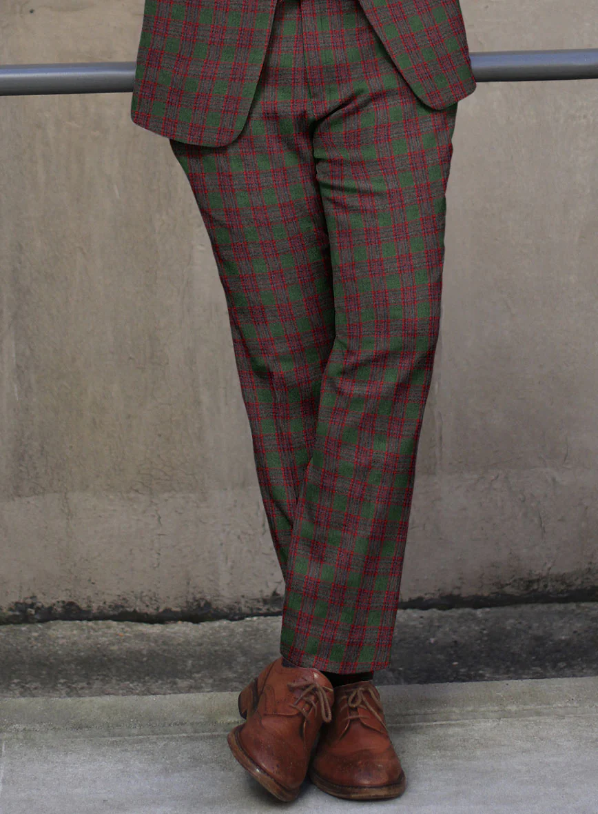 Italian Antio Checks Tweed Suit - Image 4