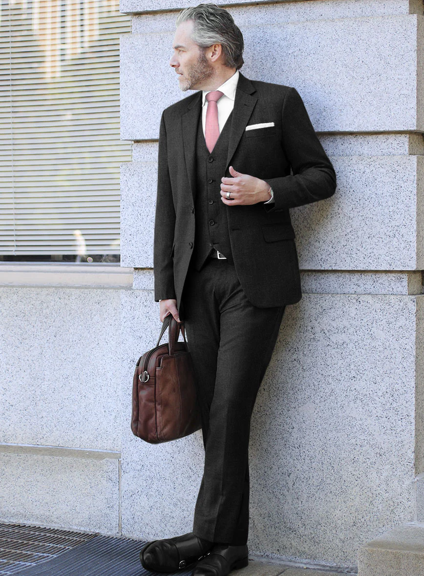 Italian Arllo Charcoal Wool Suit - Image 2