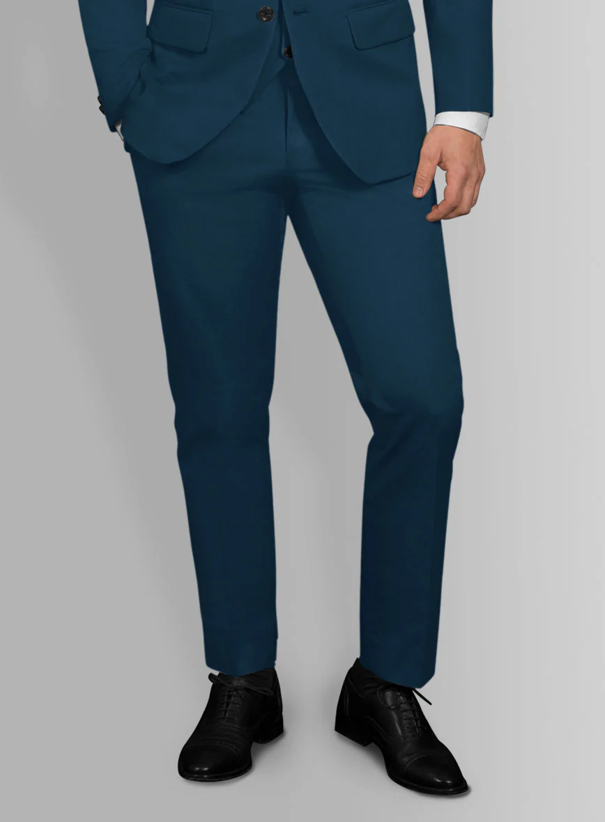 Italian Astronaut Blue Cotton Stretch Pants - Image 2