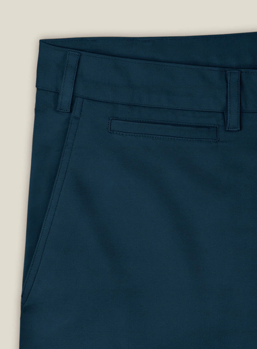 Italian Astronaut Blue Cotton Stretch Shorts - Image 4