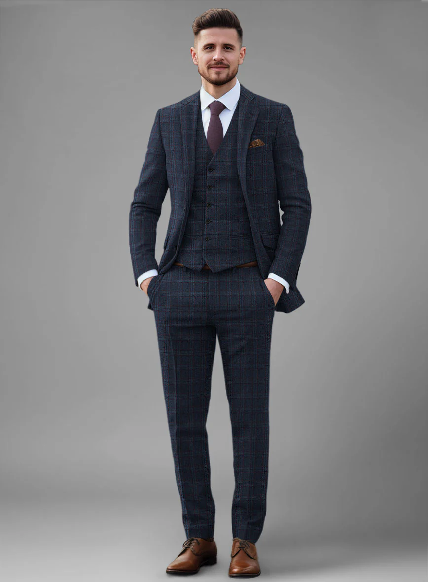 Italian Atessia Check Tweed Suit - Image 2