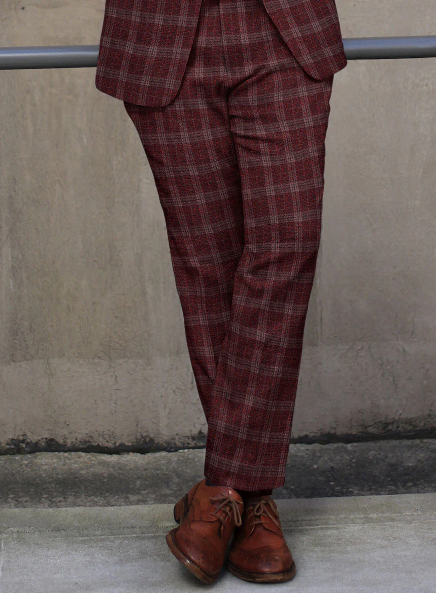 Italian Austor Checks Tweed Pants - Image 2