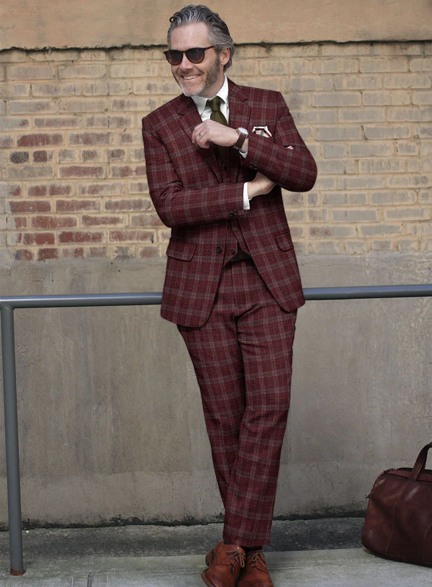 Italian Austor Checks Tweed Suit - Image 2