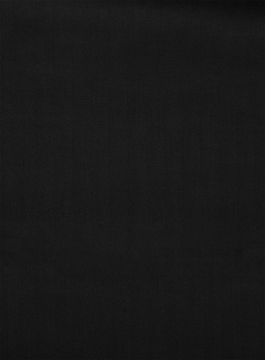 Italian Black Herringbone Shirt - Image 3