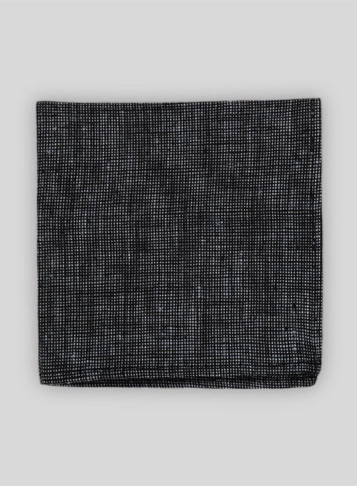 Italian Blu Linen Pocket Square - Image 2