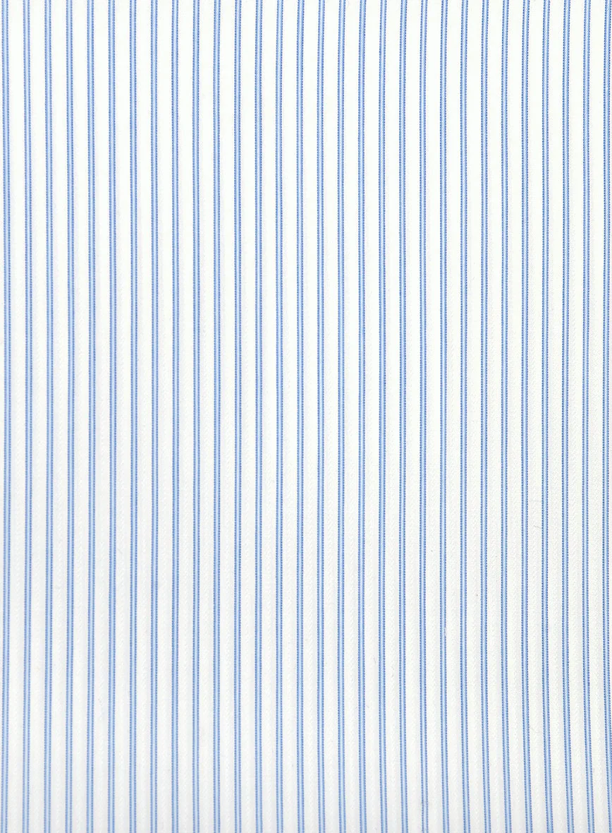 Italian Blue Candy Stripe Shirt - Image 4