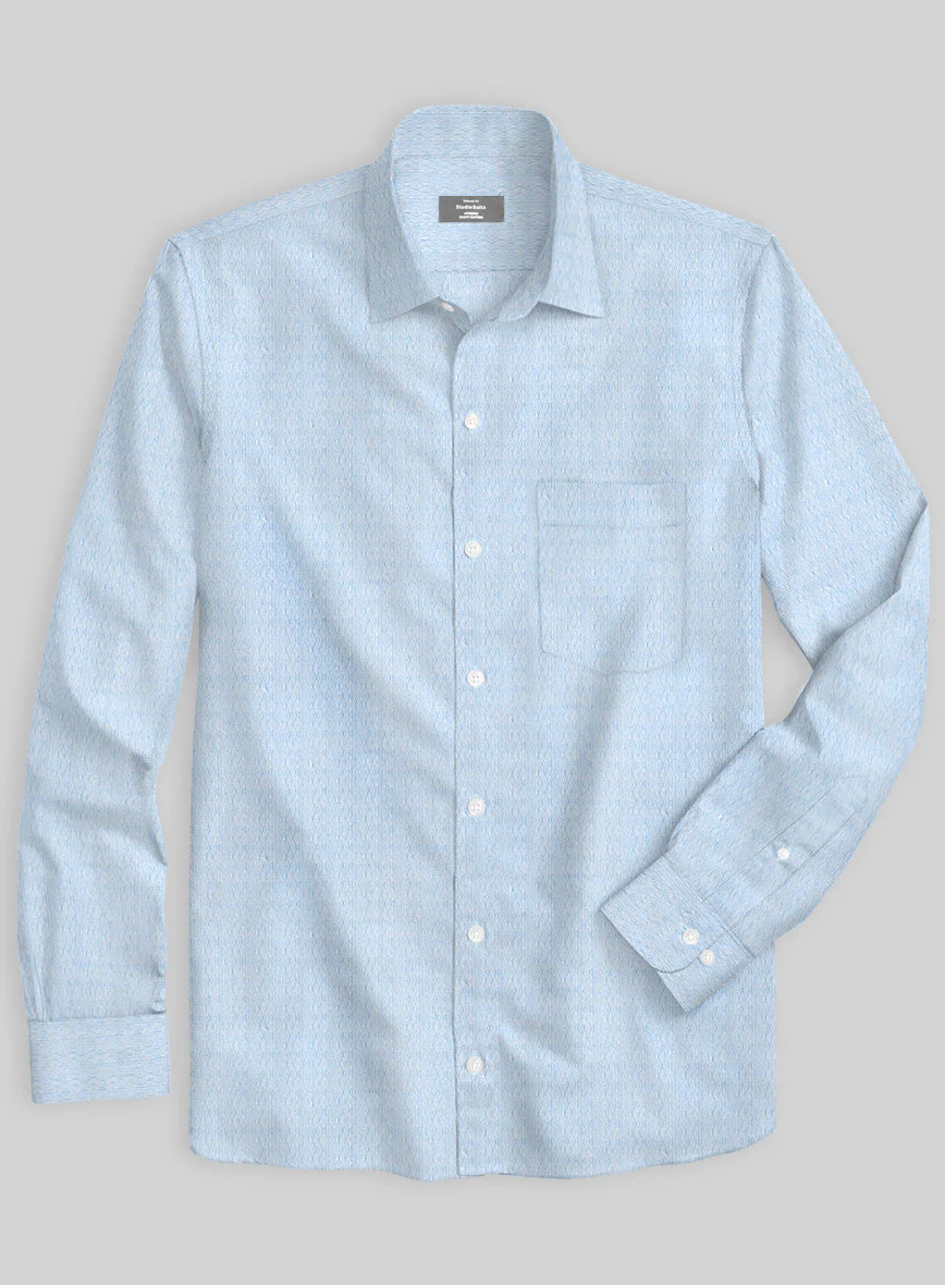 Italian Blue Cascade Shirt - Image 2