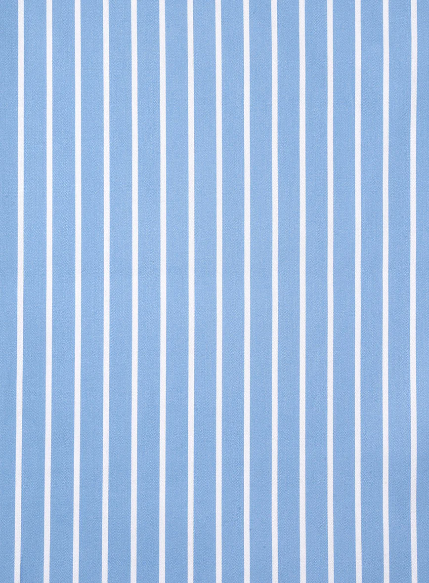 Italian Blue Class Stripe Shirt - Image 3
