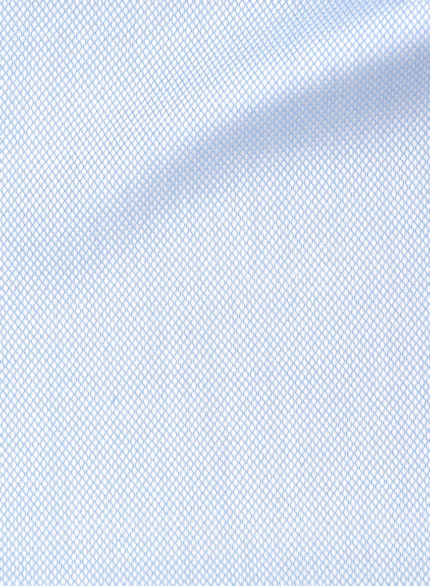 Italian Blue Diamond Grid Shirt - Image 5