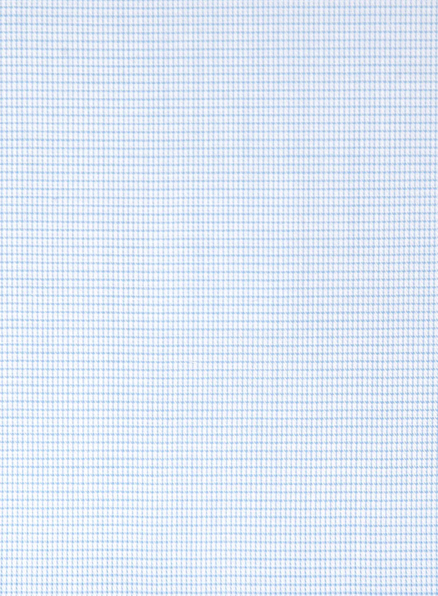 Italian Blue Grid Shirt - Image 3