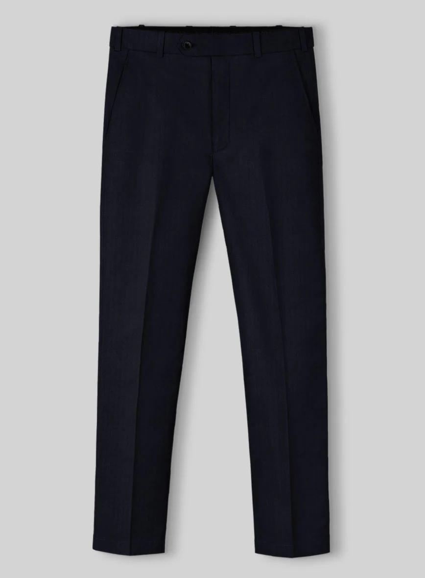 Italian Blue Herringbone Cotton Suit - Image 6